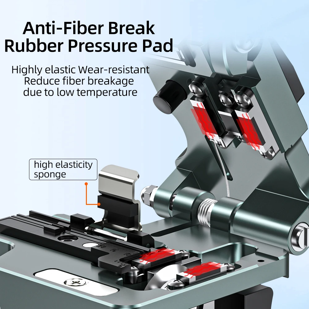 Tumtec A9+ Optical Fiber Cutter High Precision Fiber Cleaver with Scrap Box 50000 Lifes Fiber Optic Cleaver Cutting Knife