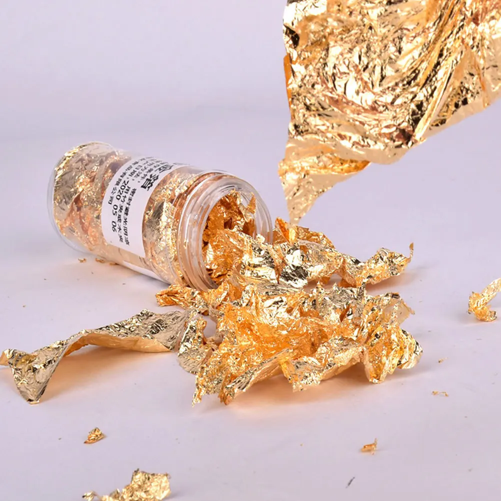 

10G Nail Art Sequins Golden Irregular Foil Flakes For Manicure Diy Design Broken Sequins Decorative Manicure Accessories