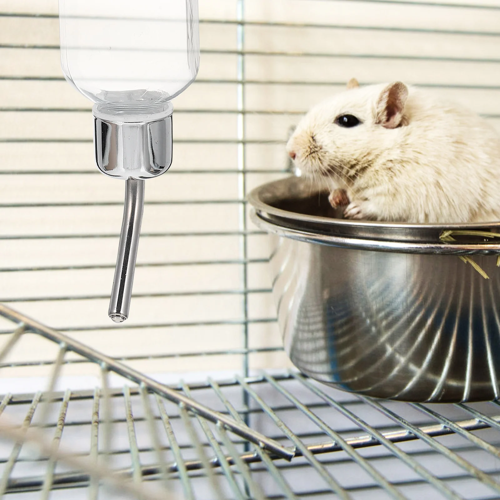 

Automatic Pet Water Dispenser Leak Proof Feeder Hanging Stainless Steel Bottle For Dog Cat Rabbit Clean Safe