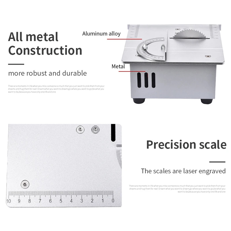 Mini Table Saw Electric Desktop Saws Multifunctional Bench Saw Household DIY Hobby Model Crafts Cutting Tool