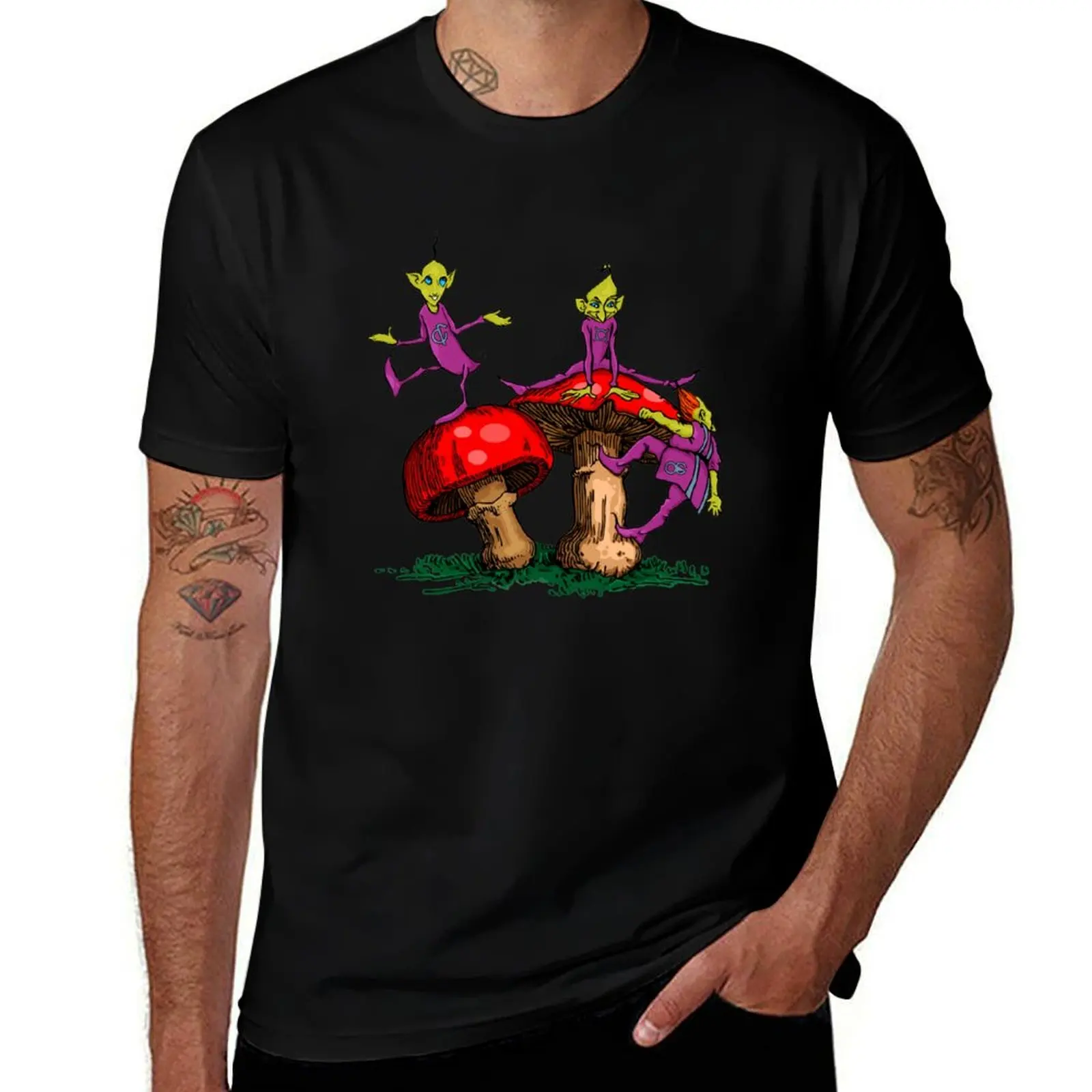 Goblins n Shrooms T-Shirt Industrial Work Tee Shirt