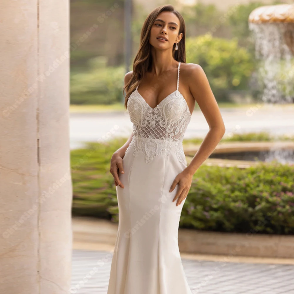 Schatz Kragen Meerjungfrau Brautkleider Für Frauen Sexy Ärmellose Brautkleider Prinzessin Bankett Vestidos De Novias Angepasst