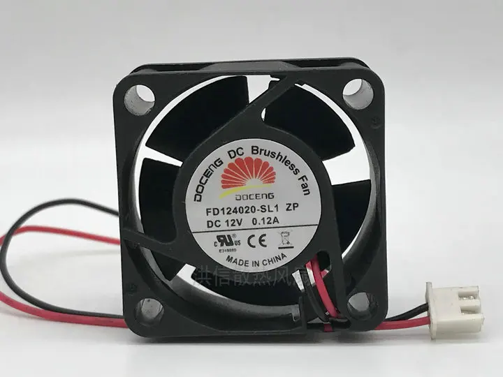 Freight free original DOCENG FD124020-SL1 ZP DC12V 0.12A 4CM axial flow silent cooling fan