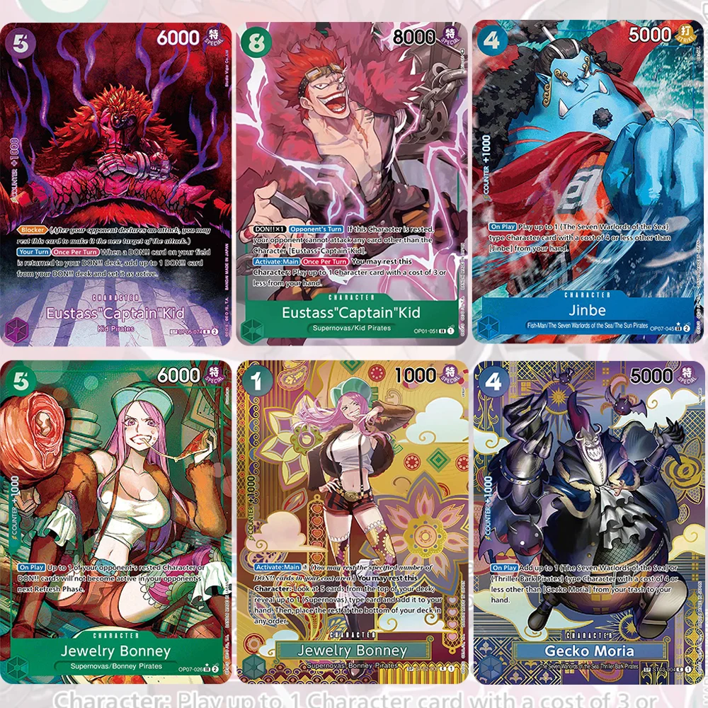 One Piece Classic Card Blue Back Design English Version Hawkins Carrot Pudding Maria Linlin Hancock Game Collection Card