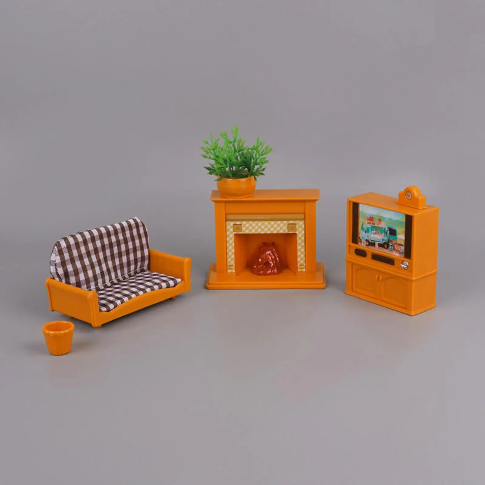 Puppenhaus Wohnzimmer Set Puppenhaus Spielset Foto Requisiten Puppenhaus Dekor Miniatur Möbel Set für Jungen Mädchen 3 4 5 6 Kinder