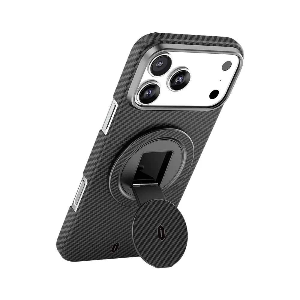 WiWU – magnetyczny uchwyt z włókna aramidowego do iPhone 17 Pro Max, obrotowy o 360 stopni. ° Obracany uchwyt na telefon komórkowy do iPhone 16 i 15. — zdjęcie produktu 7