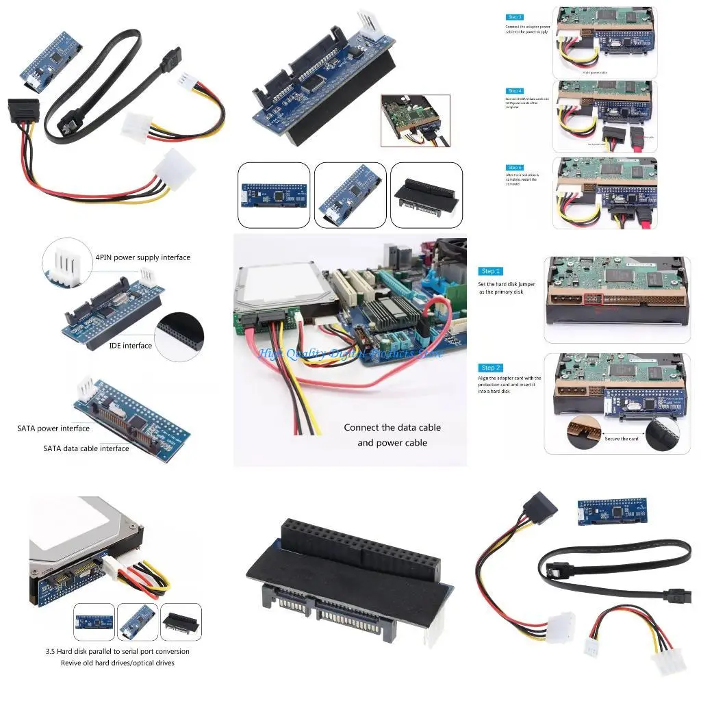 

U2JE IDE TO ADAPTER 3.5INCH IDE для преобразователей для 3,5 -дюймового устройства сжигания поддержки жесткого диска, надежные