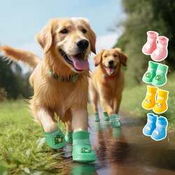 Waterproof Dog Boots 4PCS Dog Shoes for Snow and Rain Dog Shoes for Small and Large Dogs