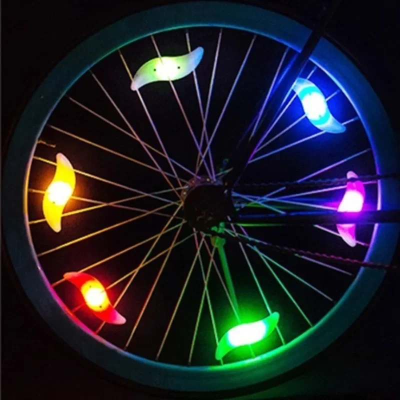 Bike Wheel Spoke Light Tire Lights 3 Mode LED Waterproof Bike Safety Warning Easy To Install Bicycle Accessories with Battery