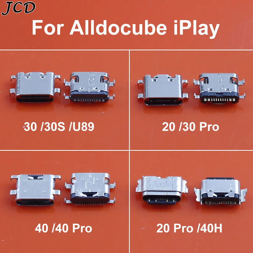 JCD 2pcs Type-C USB Jack Female Socket Charging Port Plug Dock Connector For Alldocube iPlay 20 20Pro 30 Pro 30S U89 40 40H