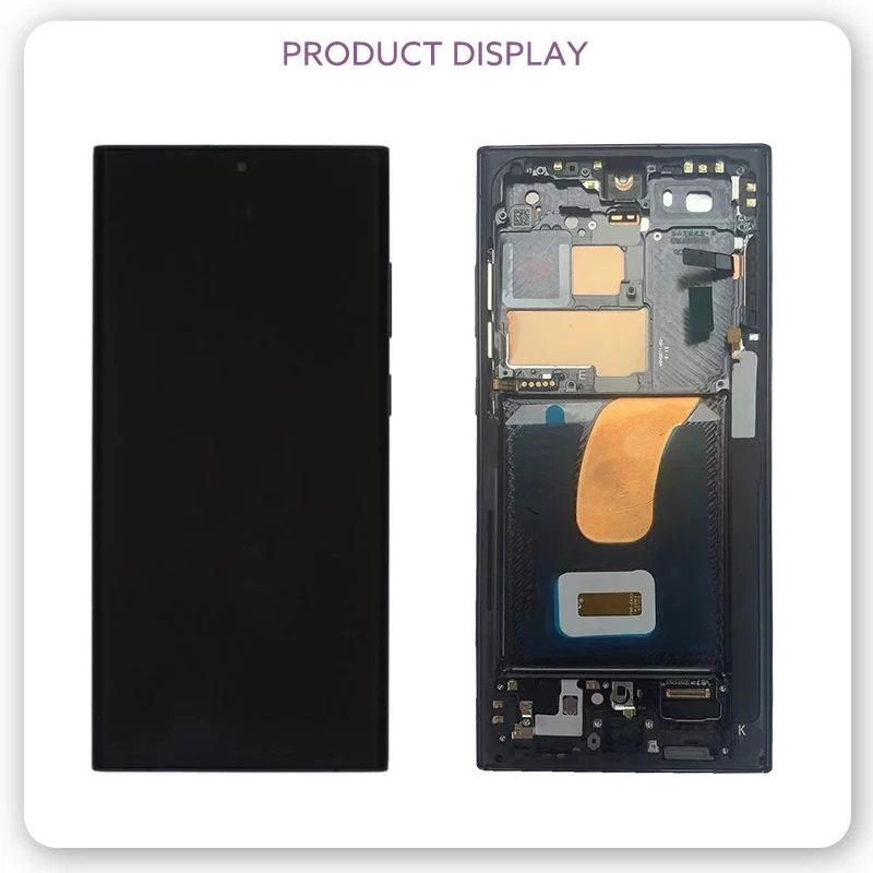 OLED For Samsung Galaxy S23 Ultra LCD Touch Screen Digitizer For Samsung S23 Ultra LCD S918 S918B S918U Replacement With Frame