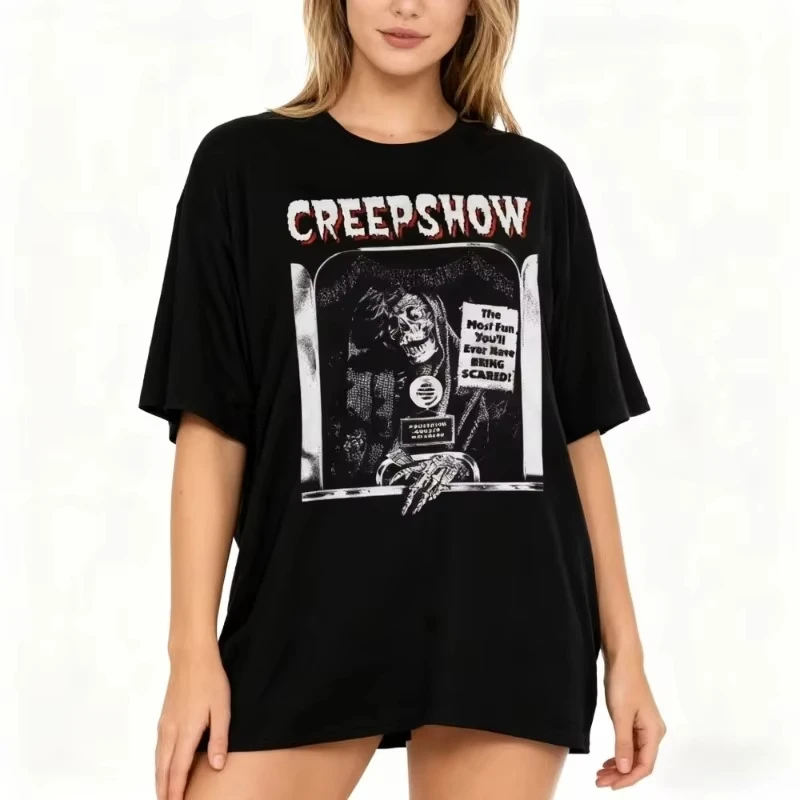 

Футболка с изображением из фильма «Крипшоу» 1982 года, футболка в стиле хоррор 80-х, Стивен Кинг, Джордж А. Ромеро, «Потерянные мальчики», «Рассвет мертвецов», «Возвращение живых мертвецов»