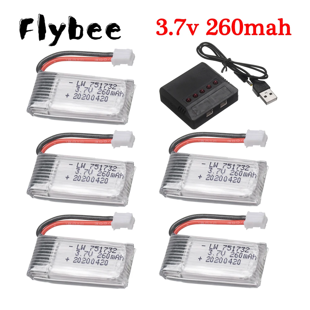 H36 Battery 3.7V 260mAh Battery + charger For Eachine E010 E011 E012 E013 Furibee F36 RC Quadcopter Parts 3.7v Lipo Battery