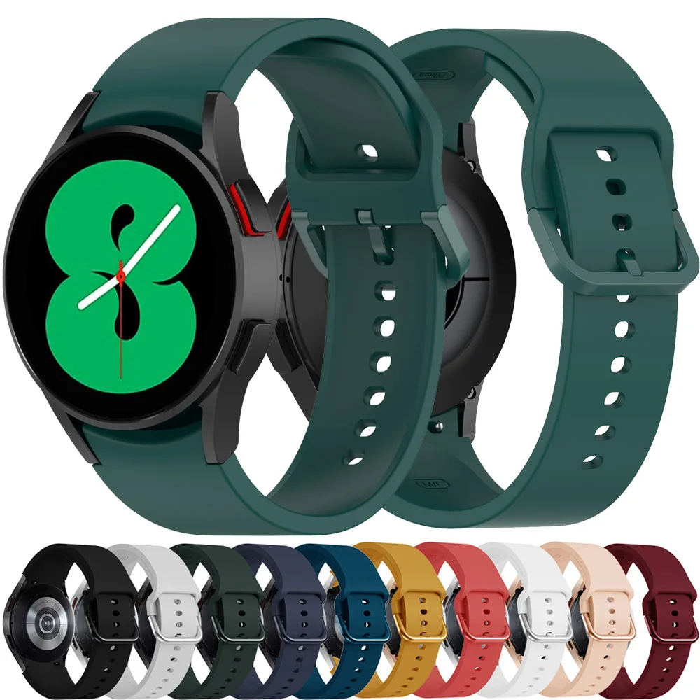 Silicone Strap For Samsung Galaxy Watch 4 classic 46mm 42mm smartwatch Ridge Sport Bracelet Galaxy Watch 4 44mm 40mm band