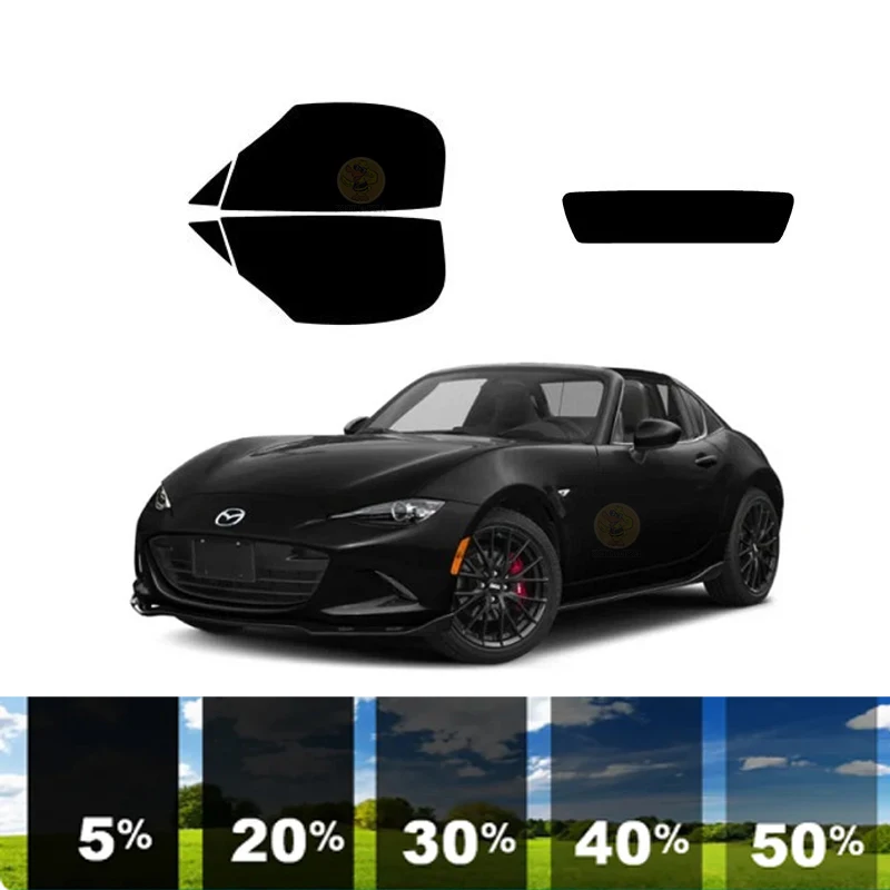 

precut Removable Window Tint Film For Car 100% UVR 5%-70%VLT Heat Insulation Carbon ﻿For MAZDA MX-5 MIATA 2 DR COUPE 2017-2023