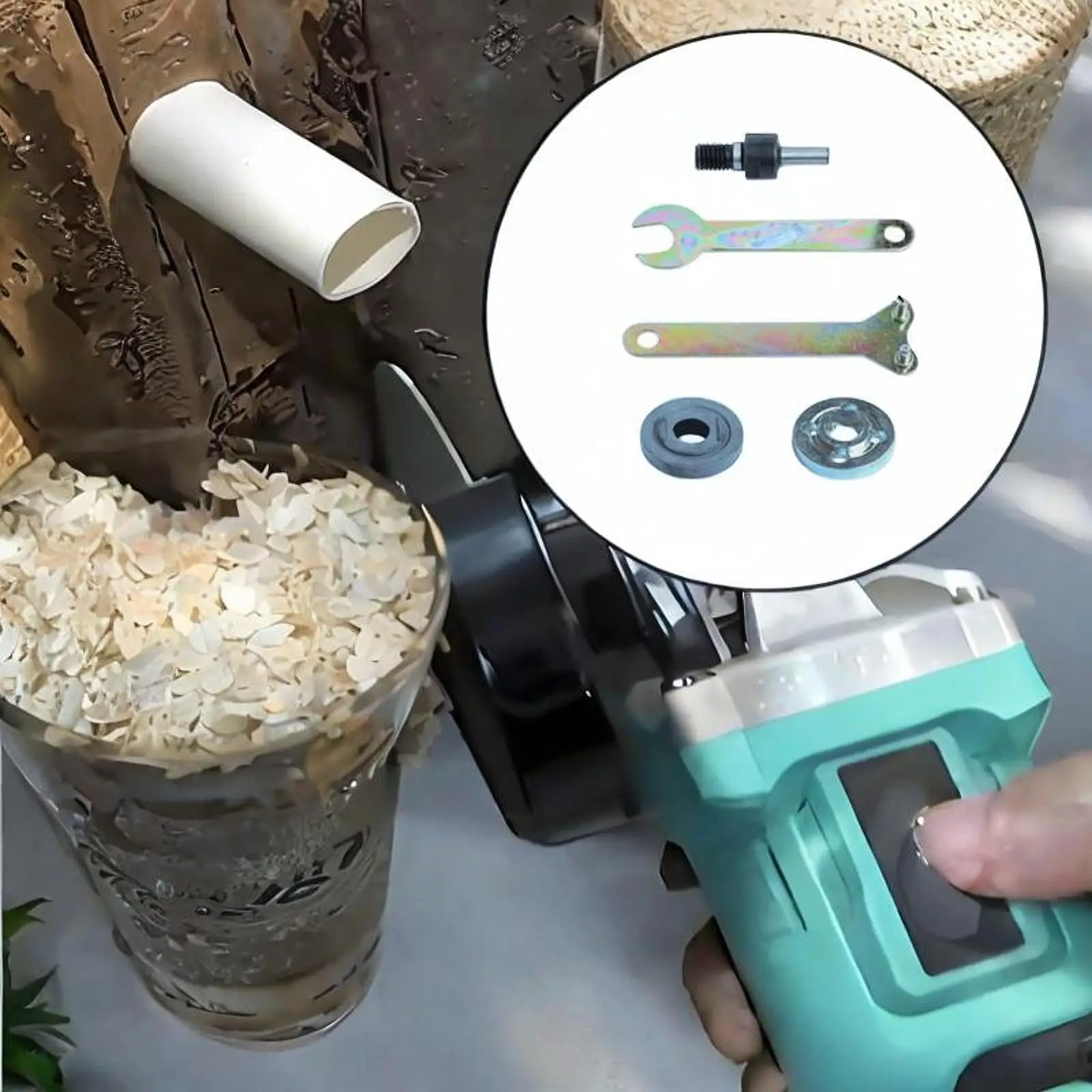 

Сверла, адаптер оправки, прочные аксессуары, гаечный ключ, модифицированный для ручных дрелей, инструмент для переоборудования держателя диска