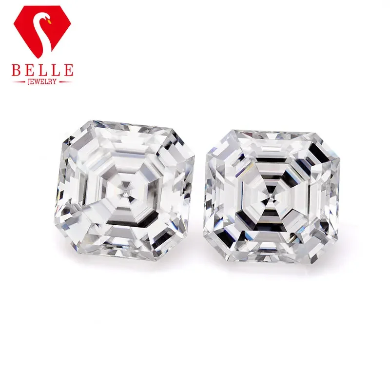 Moissanite StoneNew Best D Color Brilliant Asscher Cut Loose Moissanite VVS1 GRA Certificated Hot Sale Diamond Beads Jewelry Ma