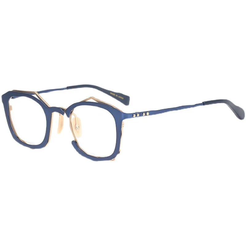 

designer, handmade irregular shape glasses frame, unique literary frame can be matched with myopia