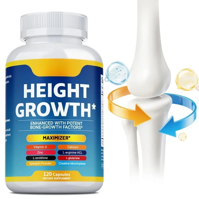 Height Growth Supplement for Teens and Adults To Increase Bone Strength and Grow Taller, with Calcium, Vitamin D3 + K2