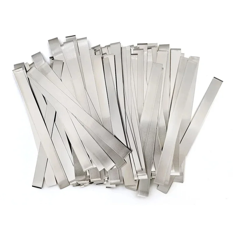 100 Stück Nickelstreifen – Vernickelter Stahl, 34 X 17 Mm, Punktschweißverbindungsbleche Für 18650 Batterien