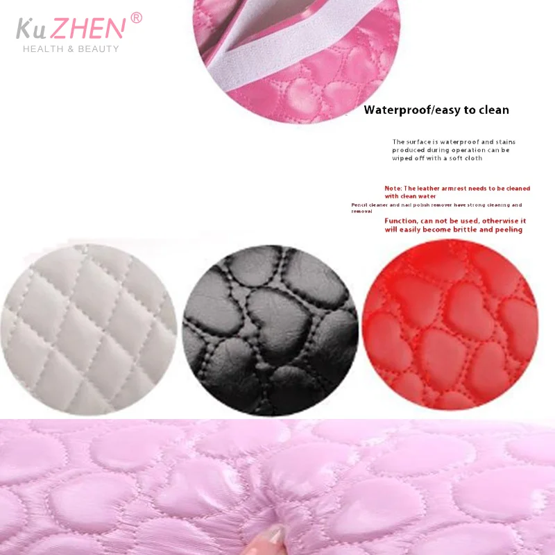 1 قطعة الجلود + الإسفنج مانيكير وسادة اليد وسادة ووسادة مربع القلب الجلود وسادة اليد صالون الأظافر أدوات الأظافر
