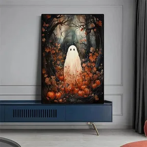 Ghost Canvas Poster Poster, Haunted Mountain Village, dunkles Fitnessstudio, Gothic Halloween, wunderschön, Wanddekoration, Zuhause, Raumdekoration 10 Hauptverkaufszeichnungen Goticas - №3