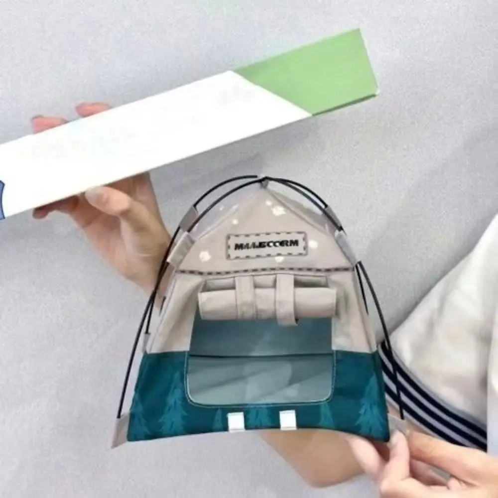 

1:12 Scale Camping Tent Model Decoration Miniature Simulated Outdoor Tent Ob11 Doll Oxford Cloth Doll Small Tent Photo Props