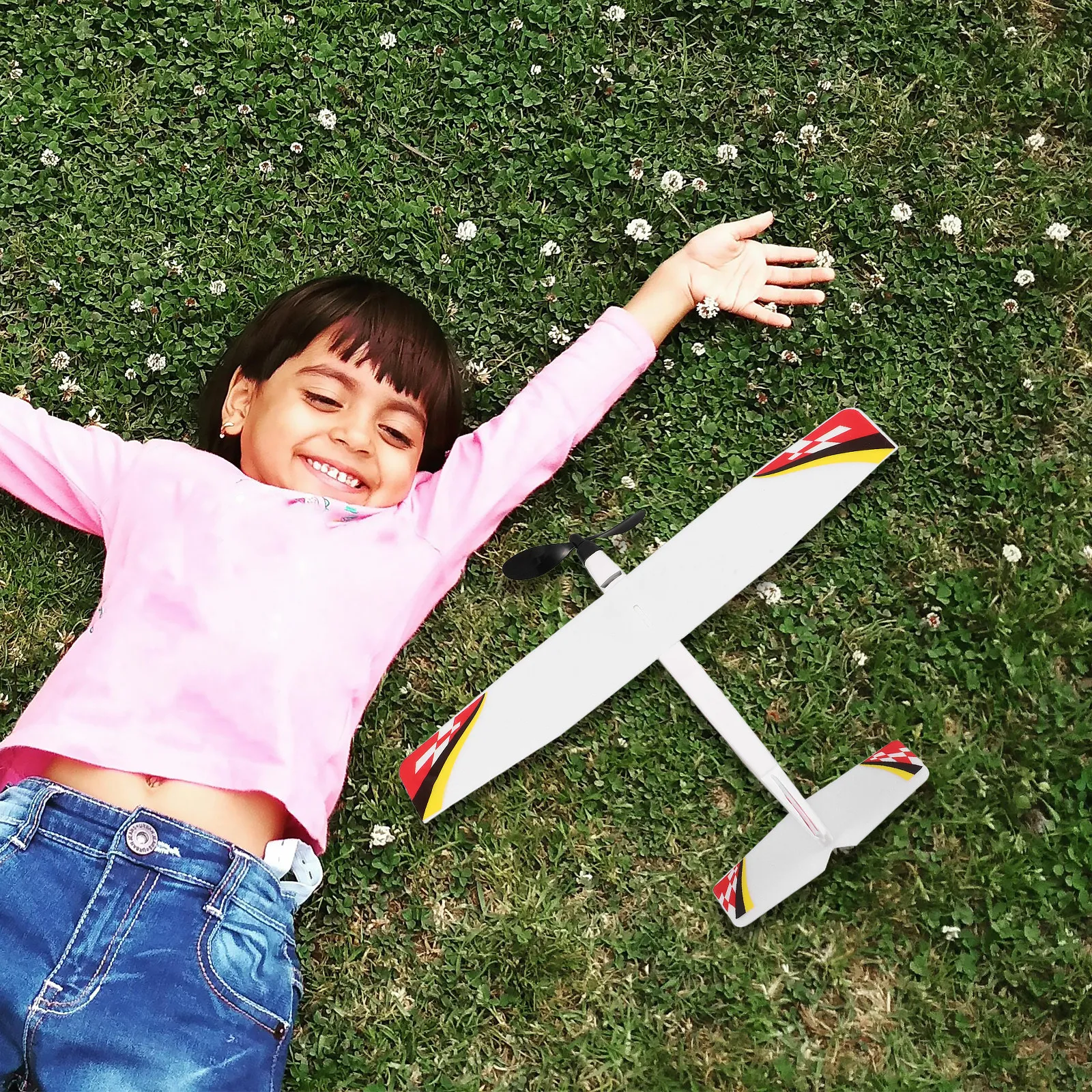 

Foam and Balsa Rubber Band Glider Plane Lightweight Portable Flying Aircraft for Outdoor Adventure Hands on Fun