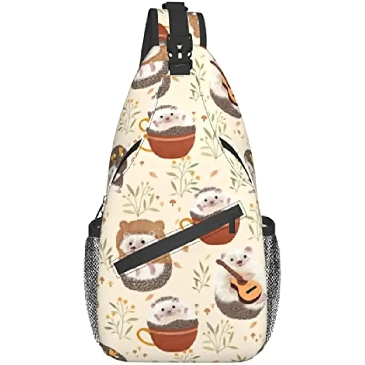 

Hedgehog Unisex Chest Bags Crossbody Sling Backpack Travel Hiking Daypack for Women Men Shoulder Bag for Casual Sport