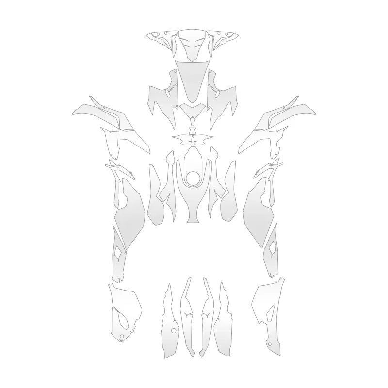 Usado para kawasaki zx4r 4rr filme de pintura premium de corpo inteiro auto-cura anti-amarelecimento kits de proteção resistentes às intempéries