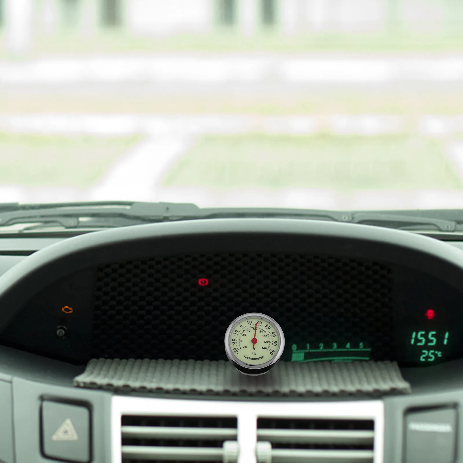 Digital Car Thermometer for Dashboard Real-Time Temp Monitoring Difference Display Luminous Screen Easy Install