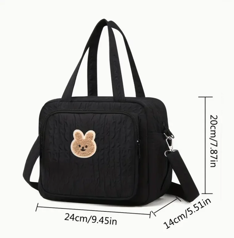 حقيبة حفاضات مبطنة أنيقة للأمهات - تصميم متعدد الاستخدامات للكتف والجسم، خفيفة الوزن وواسعة ومثالية للاستخدام اليومي