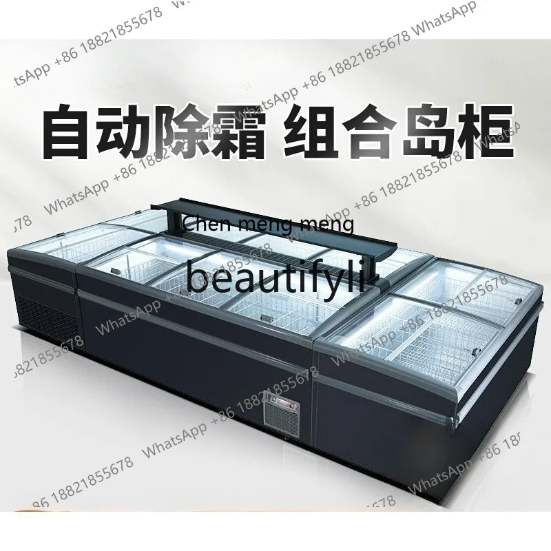 Combination island cabinet commercial automatic cream large capacity freezer horizontal ice cream freezer ice cream
