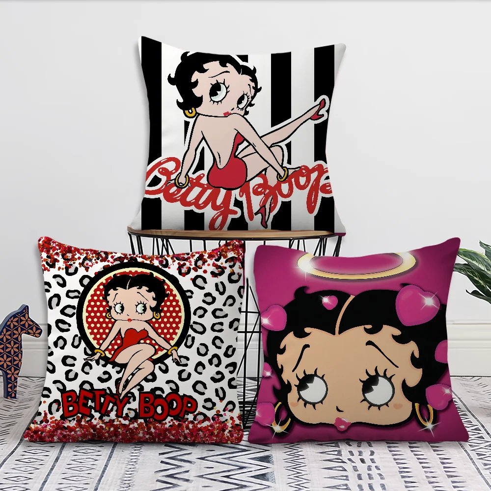 Cartoon Cute B-Betty Boops cushion cover Comfortable soft hogar pillowcase for Sofa Living Room Bed Home Decor Protective Covers