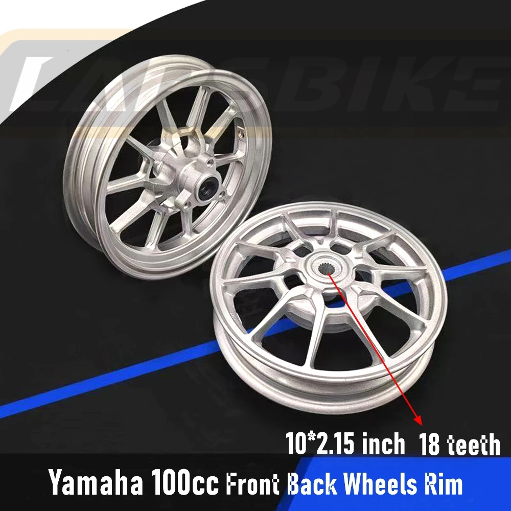 10*2.15 inch Aluminum Wheel Hub Drum Disc Brake For Yamaha 100cc FORCE CUXI JOG RSZ 100 Modification Front Back Wheels Rim