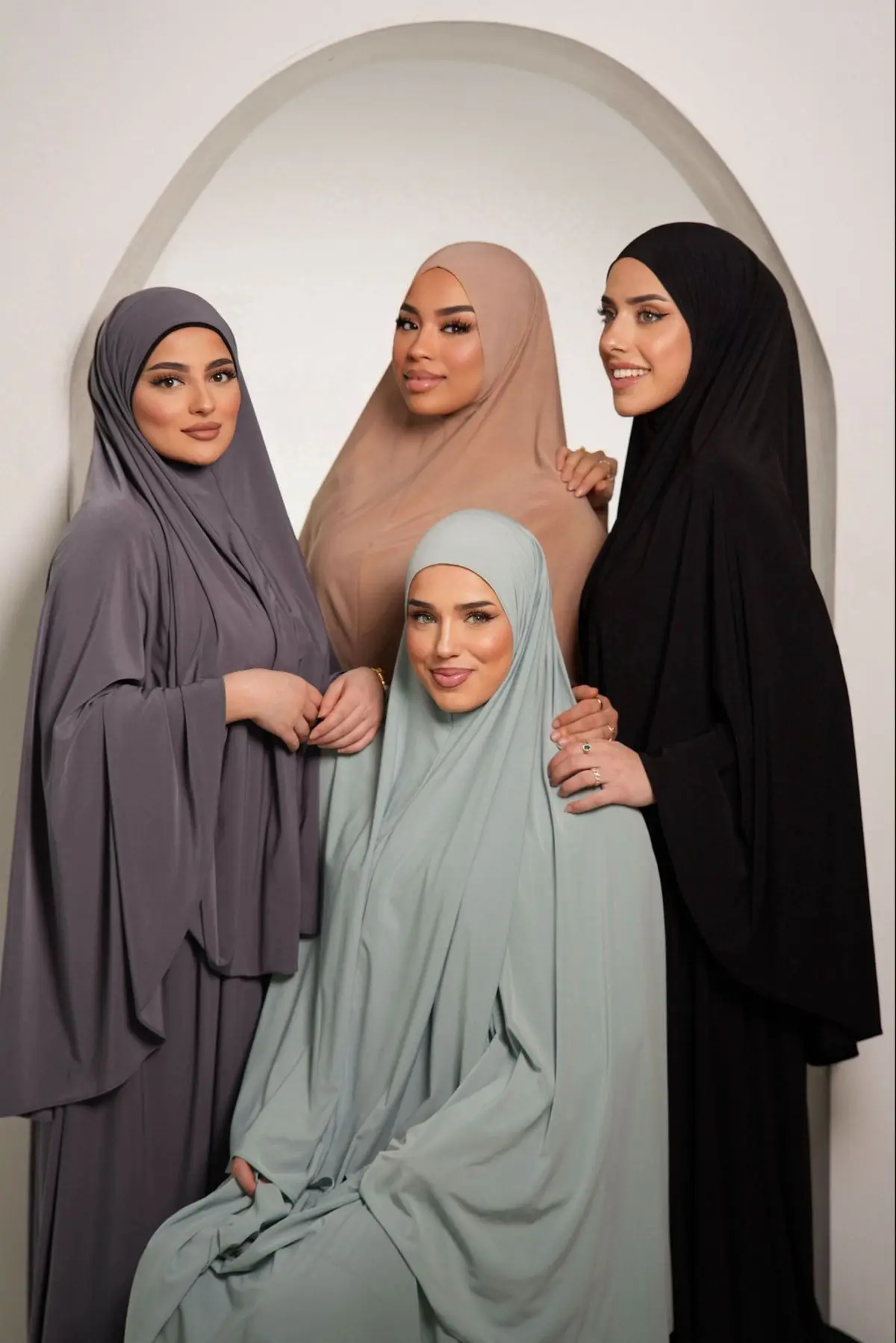 

Женский химар, мгновенный хиджаб, скромный мусульманский исламский Рамадан, мягкий легкий трикотаж, длинный шарф, длинный шарф, Амира, молитва, Абая Джилбаб