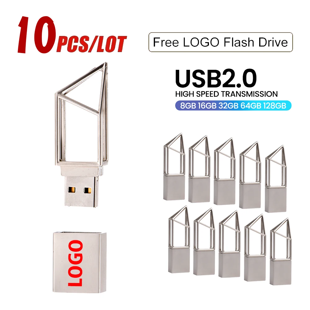 

10 шт./лот, креативный металлический USB-накопитель, 4 ГБ, 8 ГБ, 16 ГБ, 32 ГБ, золотой флэш-накопитель, 64 ГБ, серебряный флэш-накопитель, большой накопитель для ноутбука