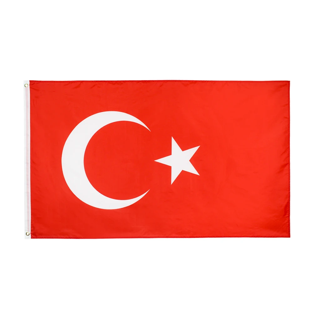 60x90cm 90x150cm 120x180cm Türkiye Turkey Flag TURKISH National Tapestry Polyester Banner With Brass Grommets For Wall Decor