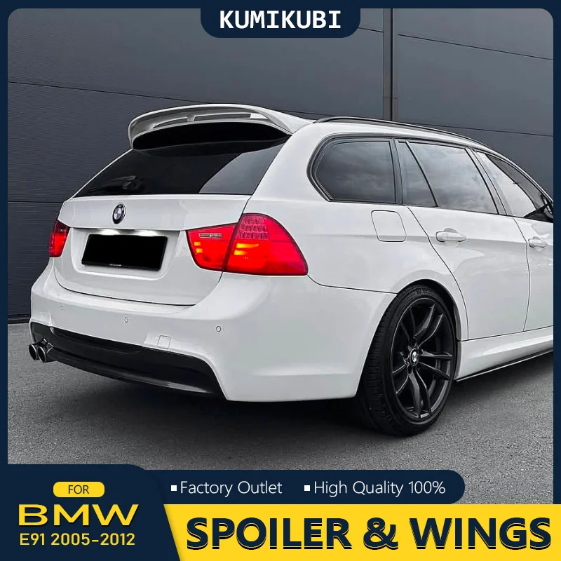 Für BMW 3er E91 Touring Kombi 2005-2012 ABS Glänzend Schwarzer Heckdachspoiler Flügel Karosserie-Kit