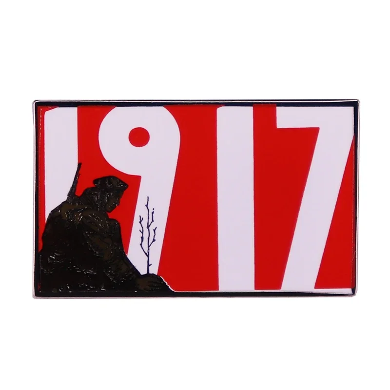 روسيا الشيوعية السوفياتي الدعاية المشارك بروش 1917 شارة #1