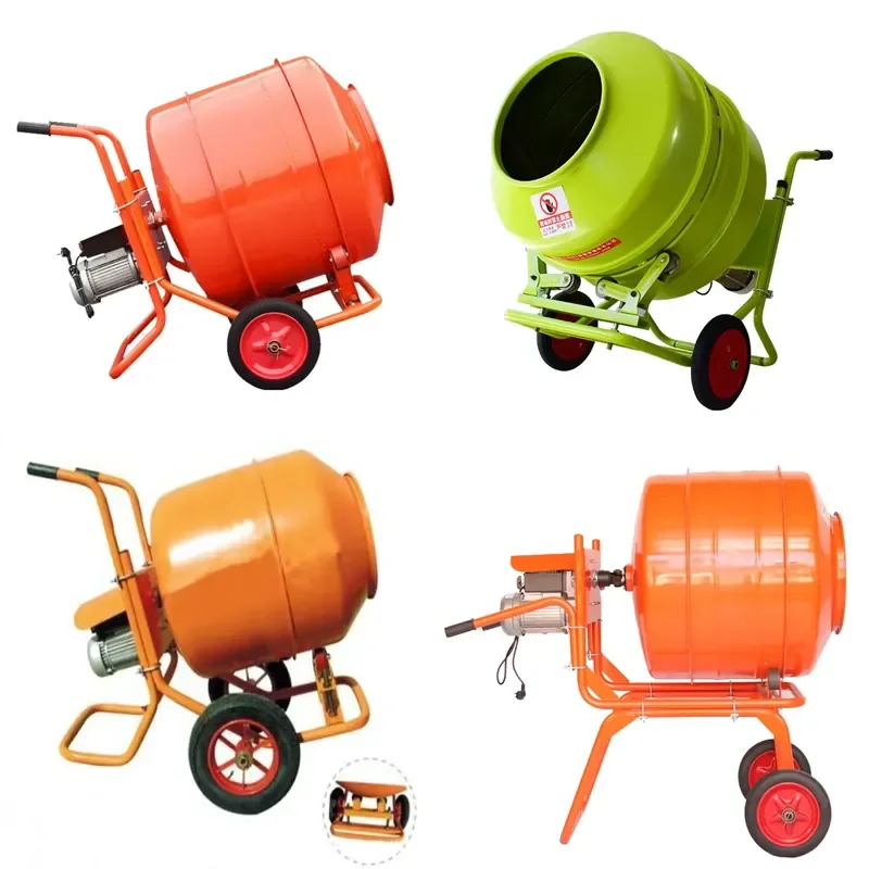 Large Capacity Small Automatic Cement Concrete Mixer New Design Portable Electric Mixing Machine for Home Construction Use