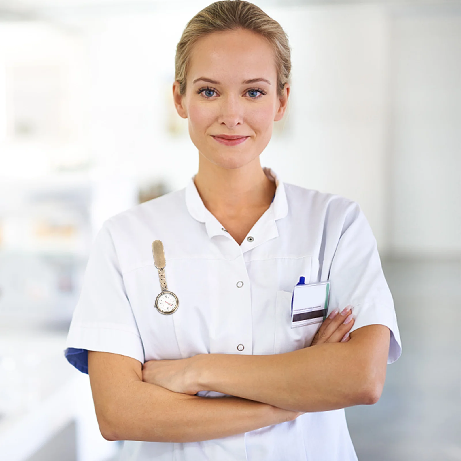 1Pcs Nurse Pocket Watch Clip-on Fob Watch for Women Nursing Students Portable Hanging Timepiece Fine Workmanship Excellent