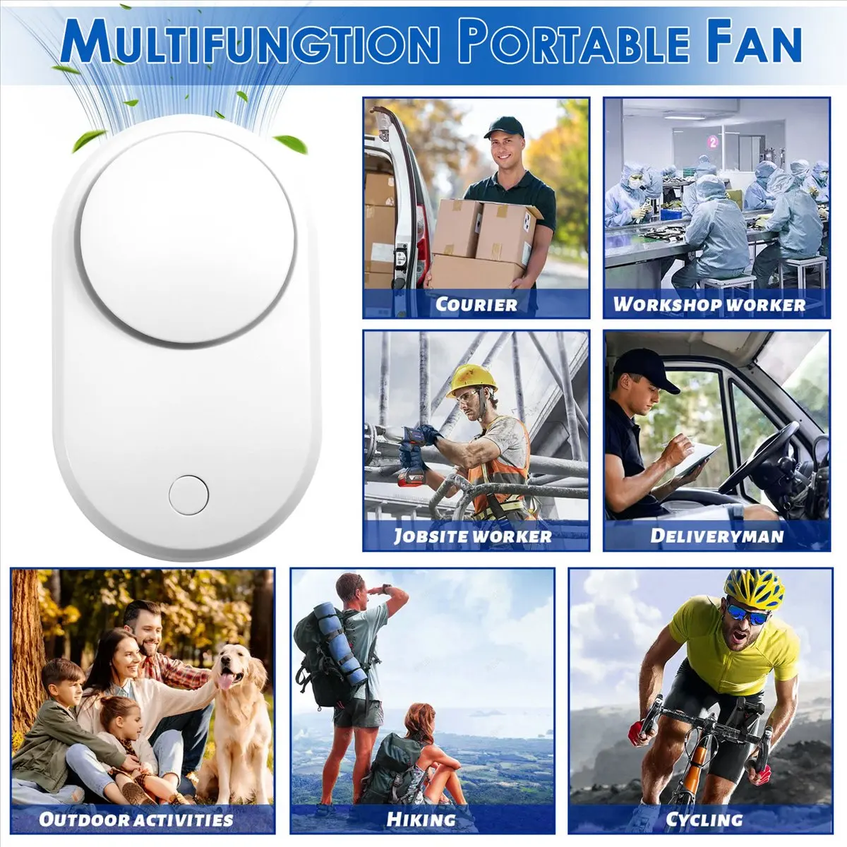 618 Mega Sale- USB Eyelash Fan Dryer Blower Graft Lashes Extension Dedicated Air Conditioning Glue Fast Dry DIY Fan Makeup White
