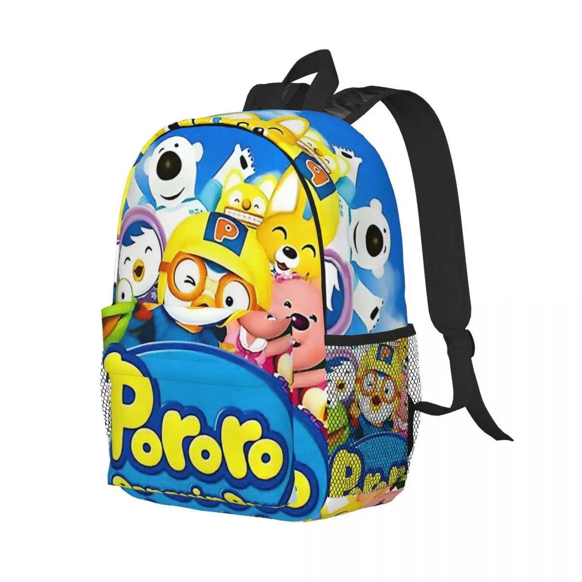 Pororo Run Printed Lightweight Casual Schoolbag For School, Outdoor, Shopping, Office 15inch