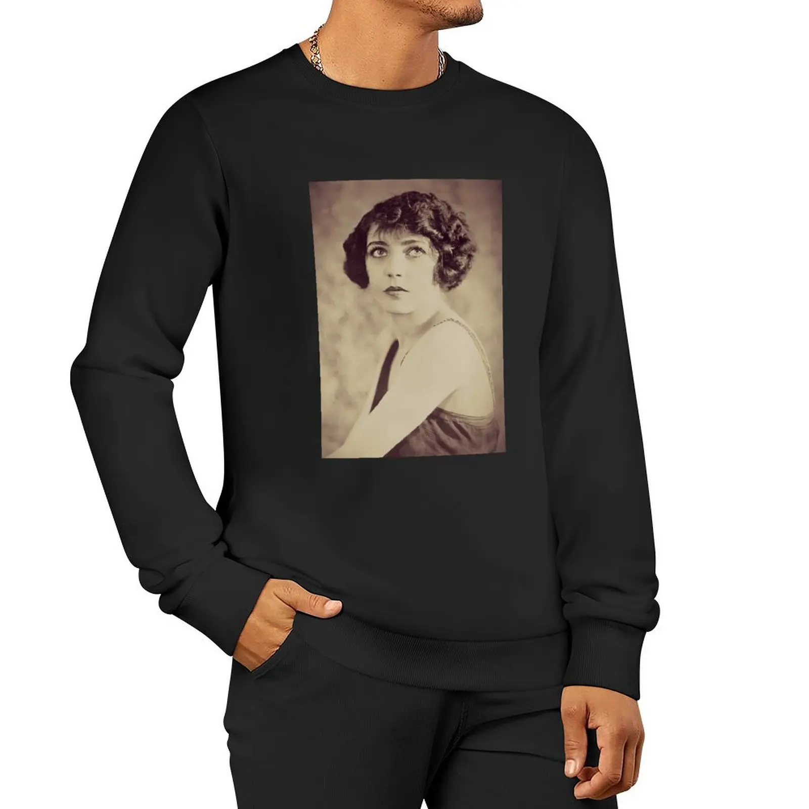 Vintage photograph of Renée Adorée silent film actress 1922 Pullover Hoodie men's coat new sweatshirt