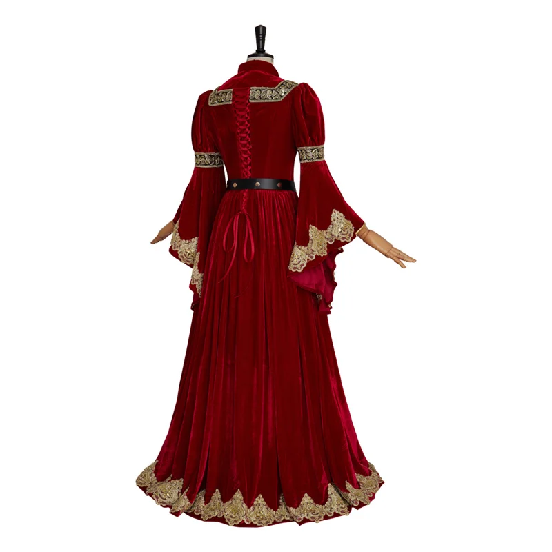 Vintage Red Renaissance Historical Women Gown Dress Medieval Italian  Costume Tudor Ren Faire Dress