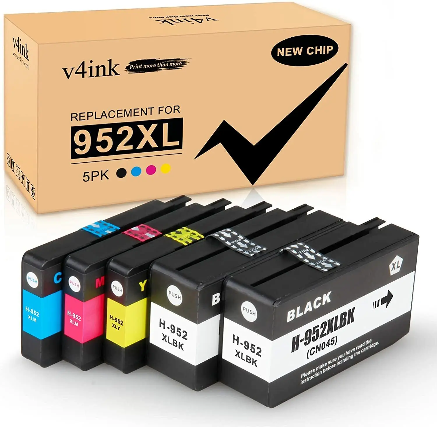 5PK 952 952XL ตลับหมึกสำหรับ HP Officejet Pro 7740 8210 8216 8218 8710 8714