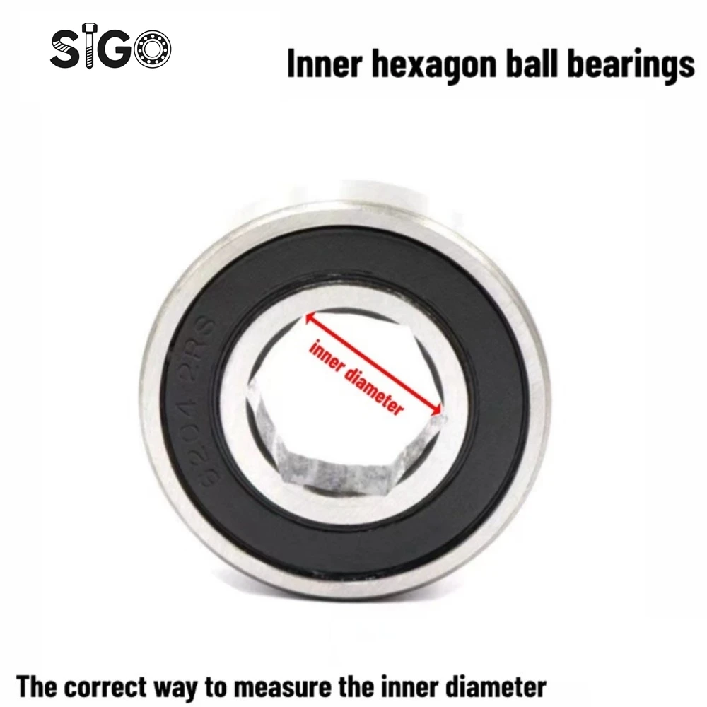 2PCS Hexagonal Bearing 6003-2RS 16X35X10mm 17x35x10MM Agricultural Machinery Bearing Non-standard Deep Groove Ball Bearings