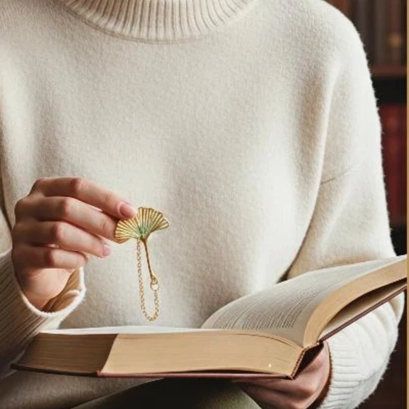 Ginkgo Leaf Bookmark Exquisite Leaf Metal Bookmark Leaf Bookmark Intricate For Books Book Lovers Gift