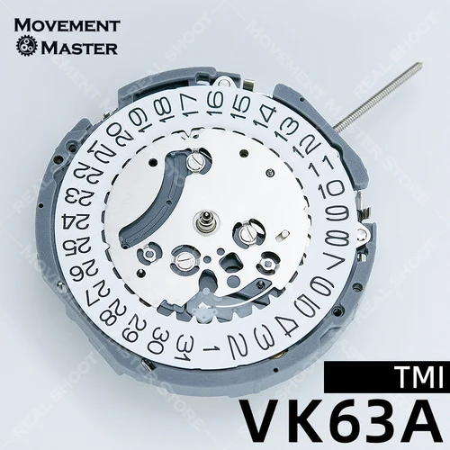 Nuevo movimiento vk63a cuarzo Japón TMI mouvement vk63 automatique original 3 manecillas con 3 ojos y fecha cronógrafo pequeño segundo minuto